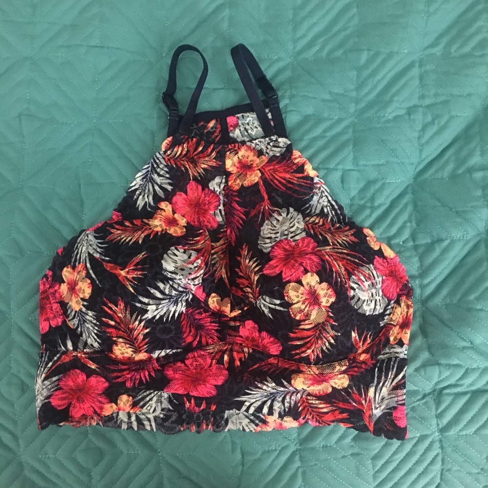 PINK Victoria's Secret flora lace padded bralette