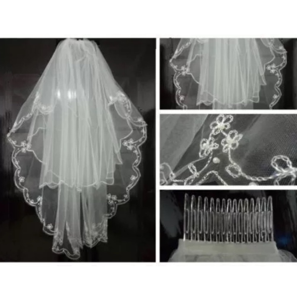 LAST ONE! New detail ivory Edge Veil