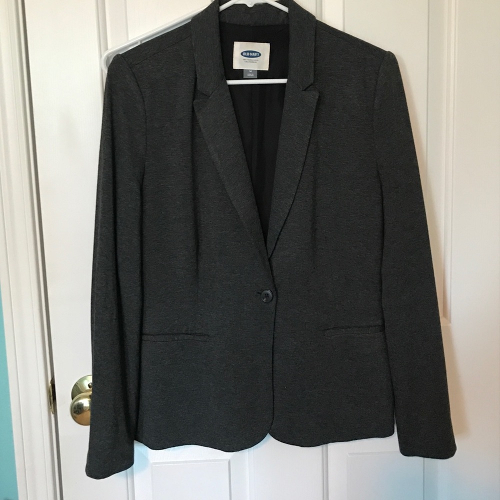 Charcoal jersey blazer