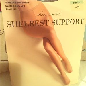 Sheer Caress Sheerest Support Panty Hose 5X