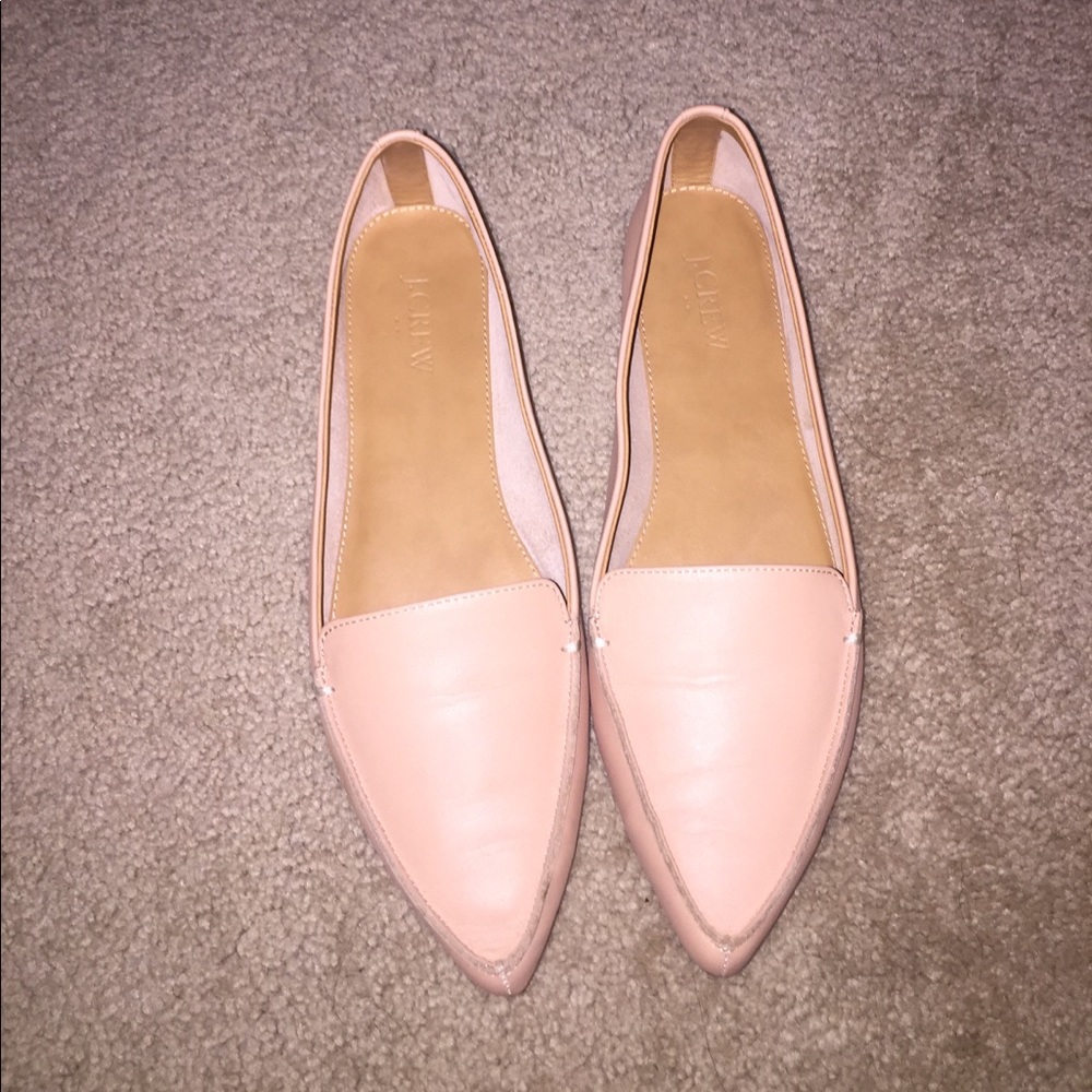 J. Crew Edie Leather Loafers in Warm Beige, sz 10