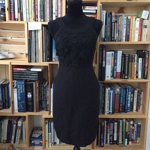 Anthropologie Postmark Black Cocktail Dress Size 2