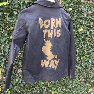 Lady Gaga “Born this Way” Faux Leather Jacket S