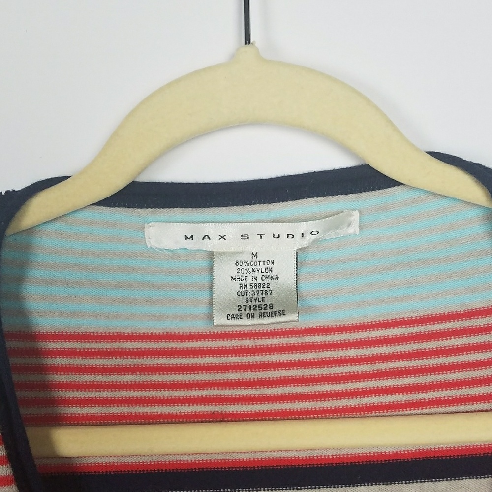 Max Studio Striped Cardigan - Picture 2 of 4