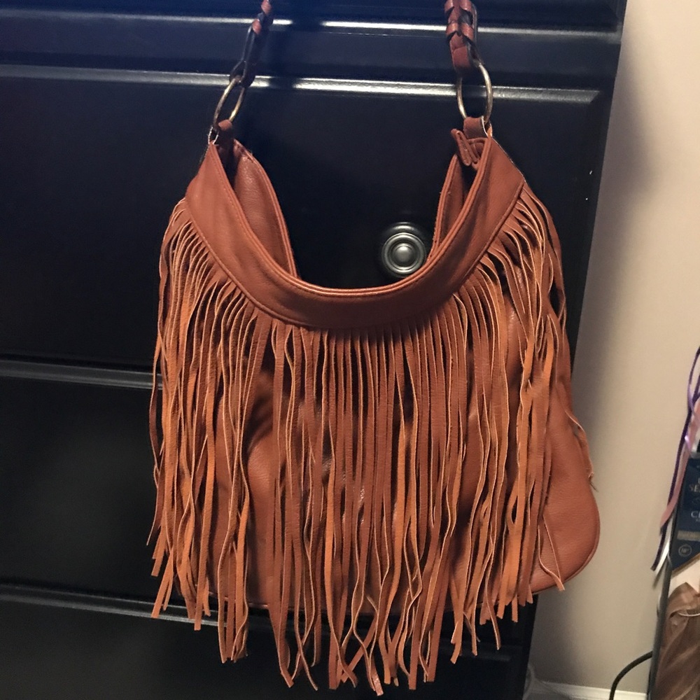 MOSSIMO fringe hobo bag
