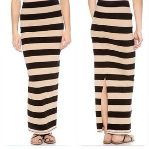 Free People Striped Pencil Maxi Skirt