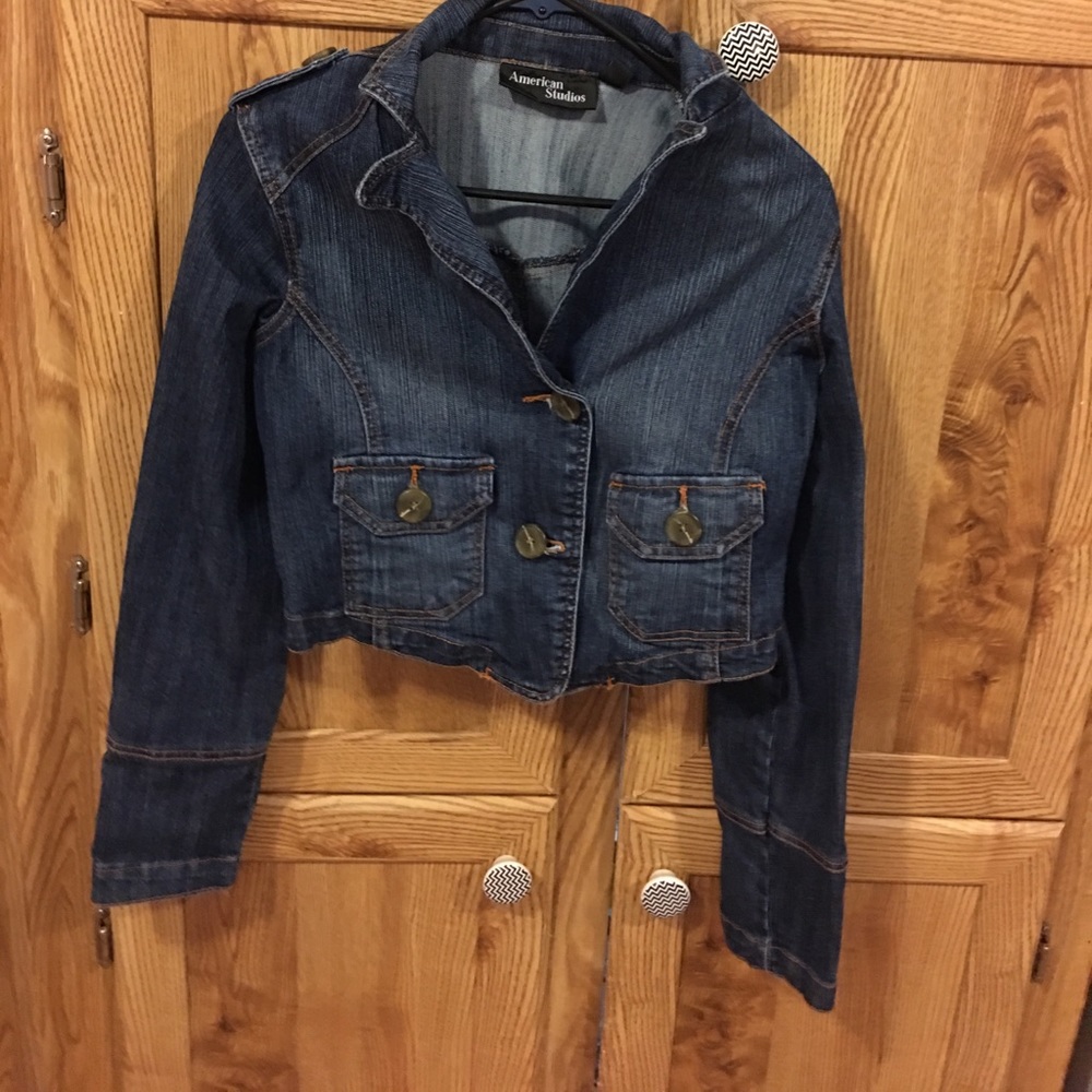 Denim half jacket