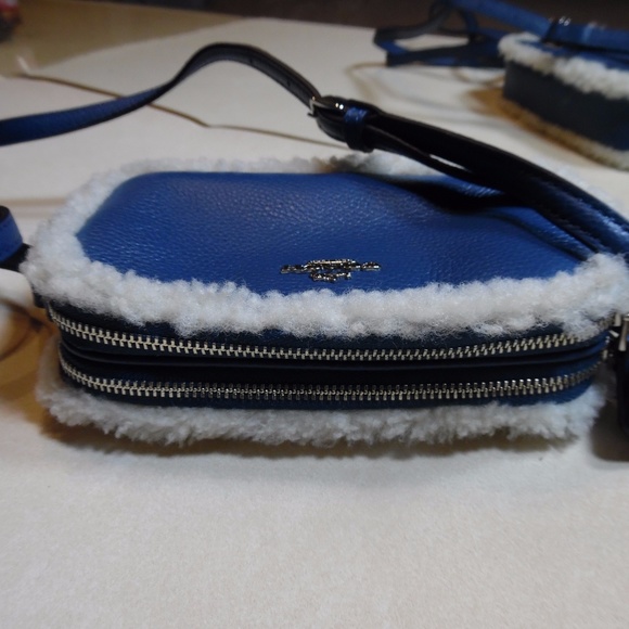 COACH-LEATHER & SHEARLING-SLATE-Pouch~64706~NWT - Picture 8 of 8