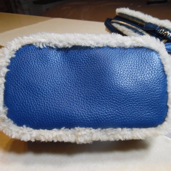 COACH-LEATHER & SHEARLING-SLATE-Pouch~64706~NWT - Picture 4 of 8