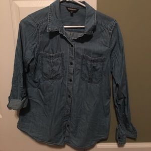 Express Chambray Button Up