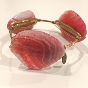 Large Pink Stone Bourbon and Bowetie