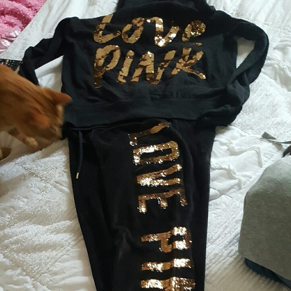 Victoria Secret pants and sweatshirt