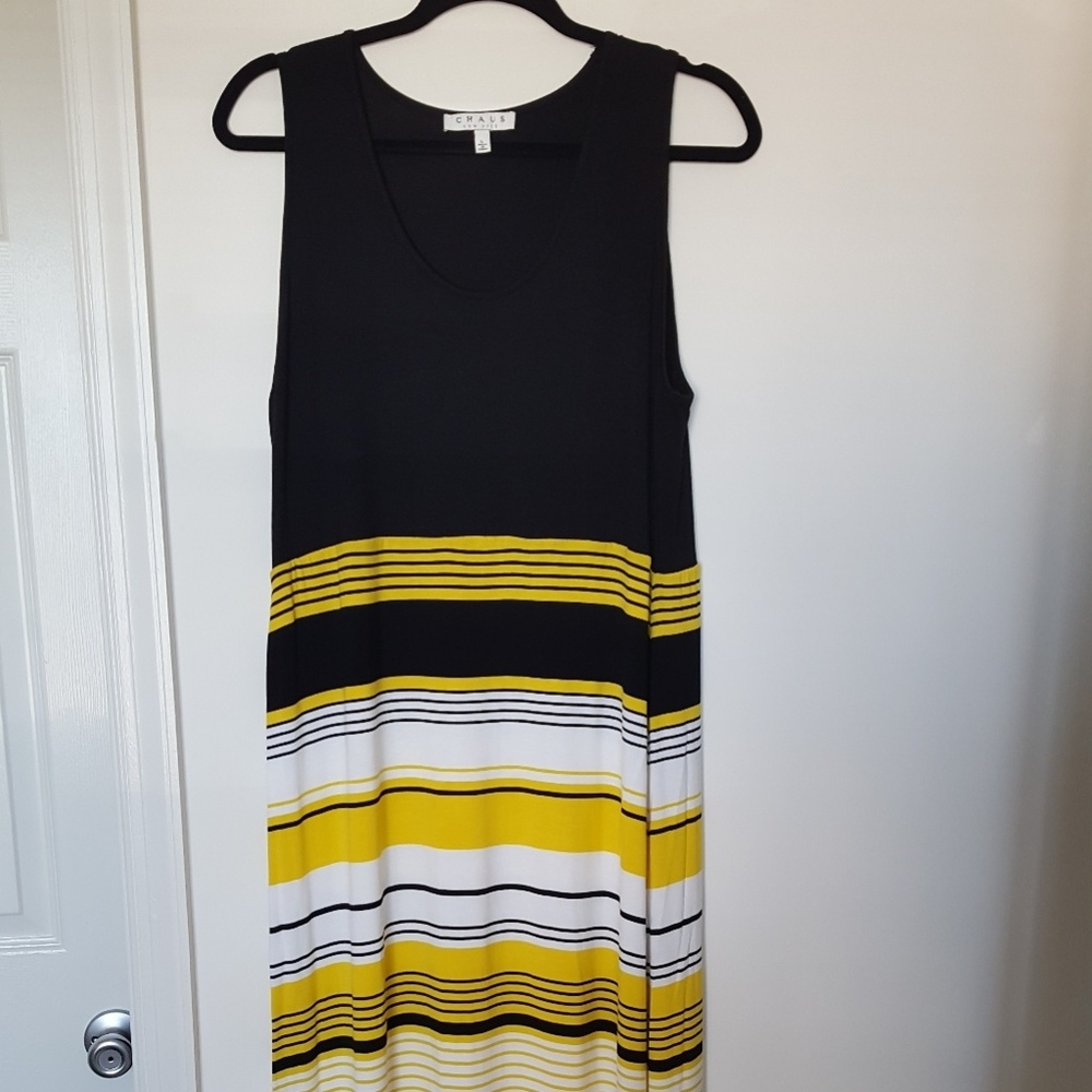 CHAUS new york Striped Maxi Dress