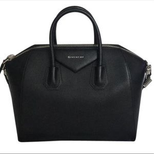 Givenchy Antigona Medium Black Leather Satchel