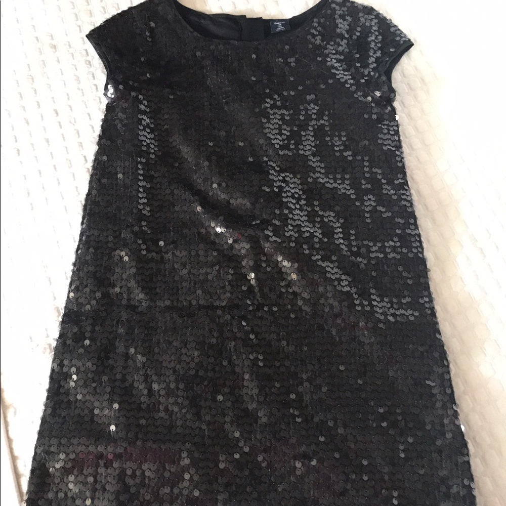 Gap Girls Black Sequin Sheath Dress. Size M8. NWOT