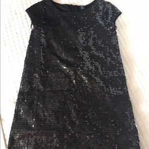 Gap Girls Black Sequin Sheath Dress. Size M8. NWOT