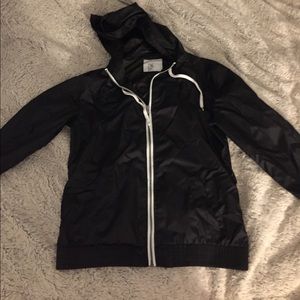 black zine windbreaker