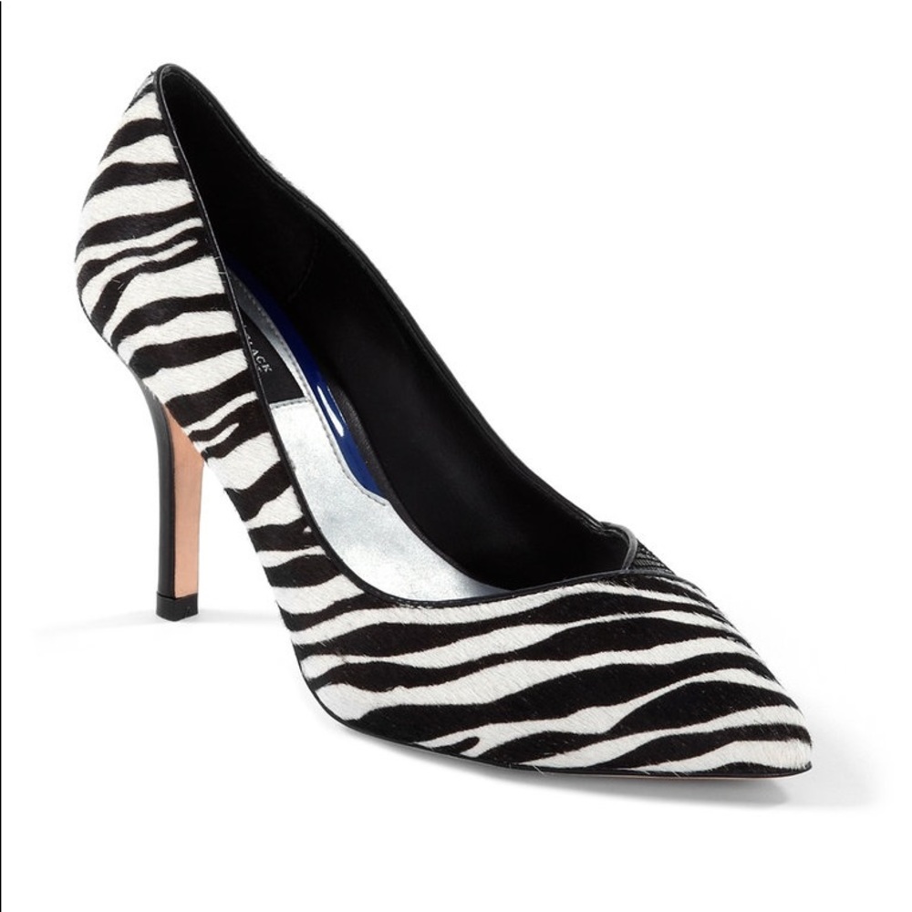 White House Black Market Zebra Print heels. 6.5.
