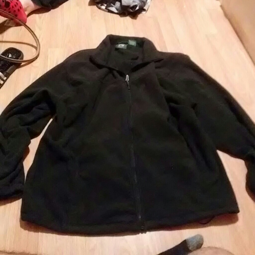 Black Fleece Zip Up Jacket