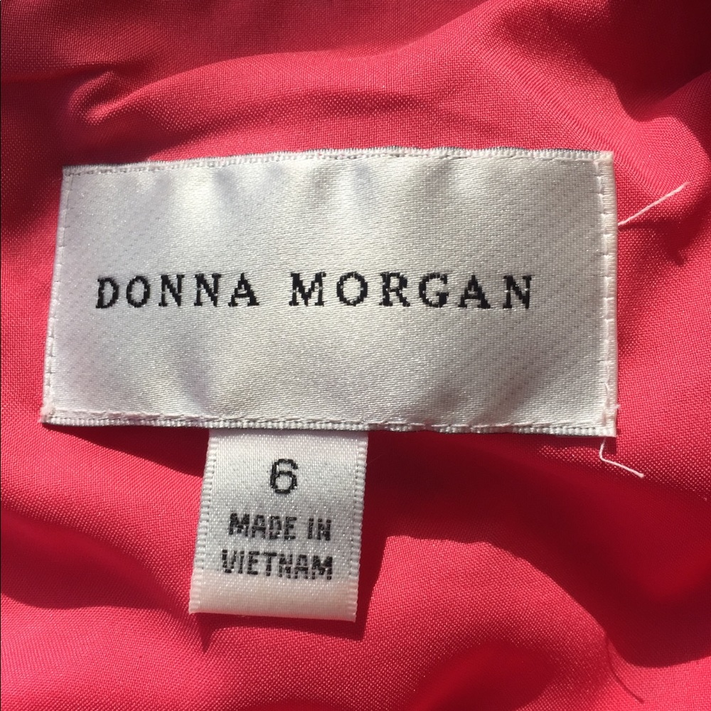 Donna Morgan Bright Pink Lace Sheath Dress - Picture 4 of 4