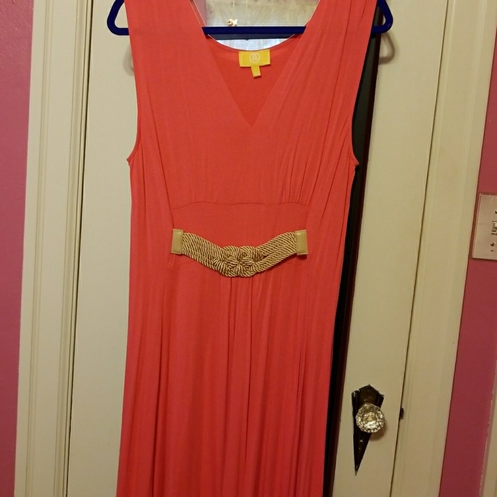 Coral maxi dress