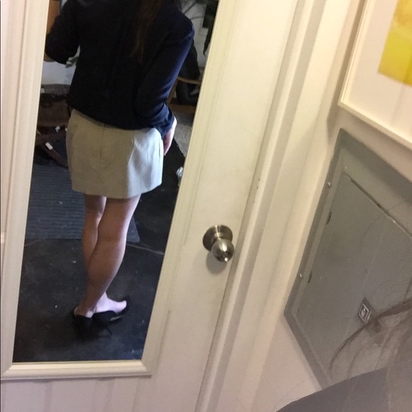 Vintage Beige Linen Mini Skirt - Picture 13 of 14