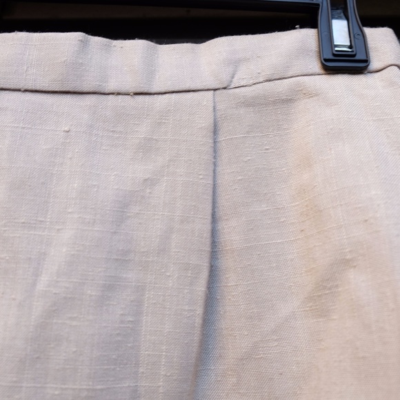 Vintage Beige Linen Mini Skirt - Picture 14 of 14