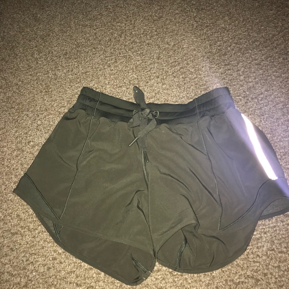 Army green lulu shorts