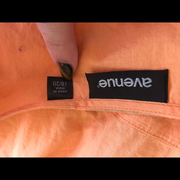 SOLD AVENUE Peach Boho Blouse Shirt Sz 18/20 - Picture 4 of 8