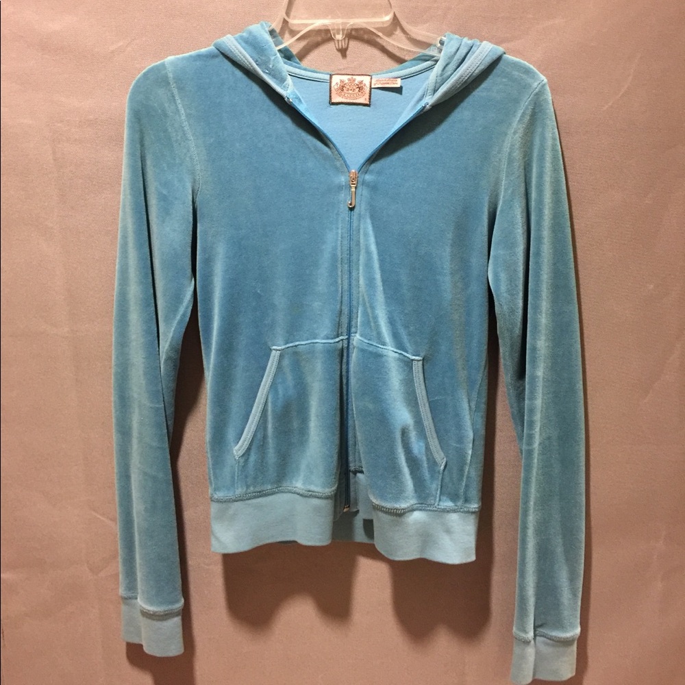 Juicy Couture Light Blue Velour Sweater