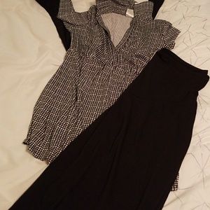 Maternity black maxi skirt