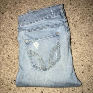 Hollister Light Wash Distressed Skinny Jeans