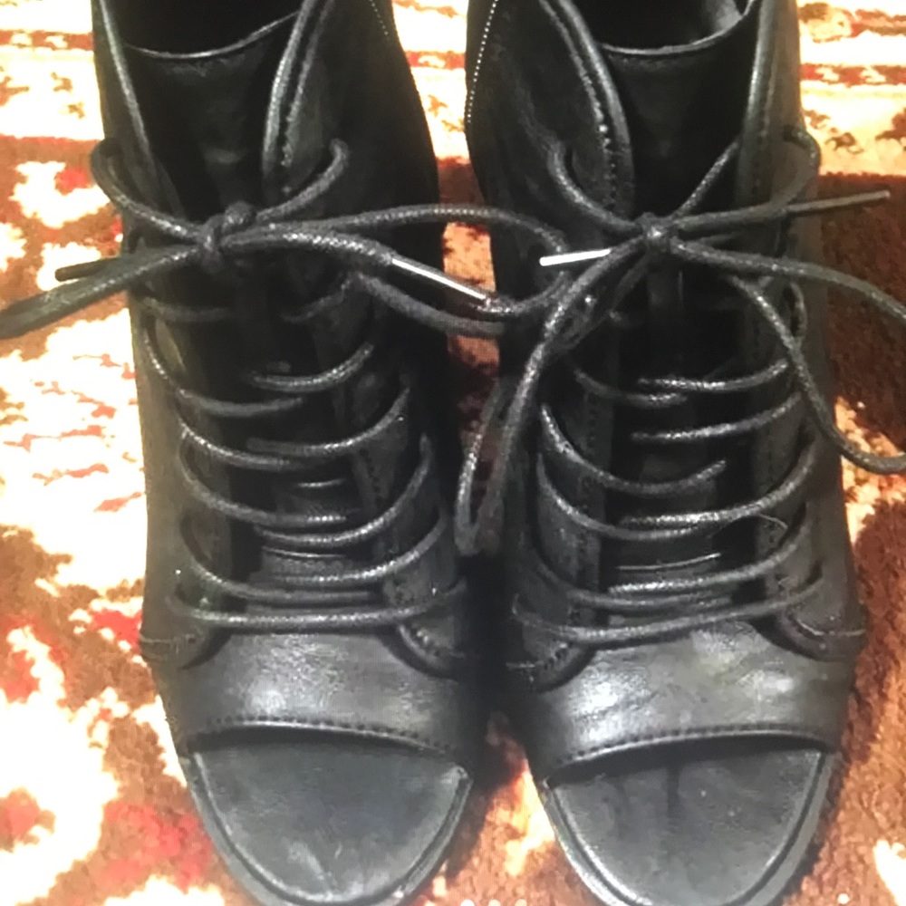 Open toe booties