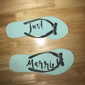 Just Married Flip Flops