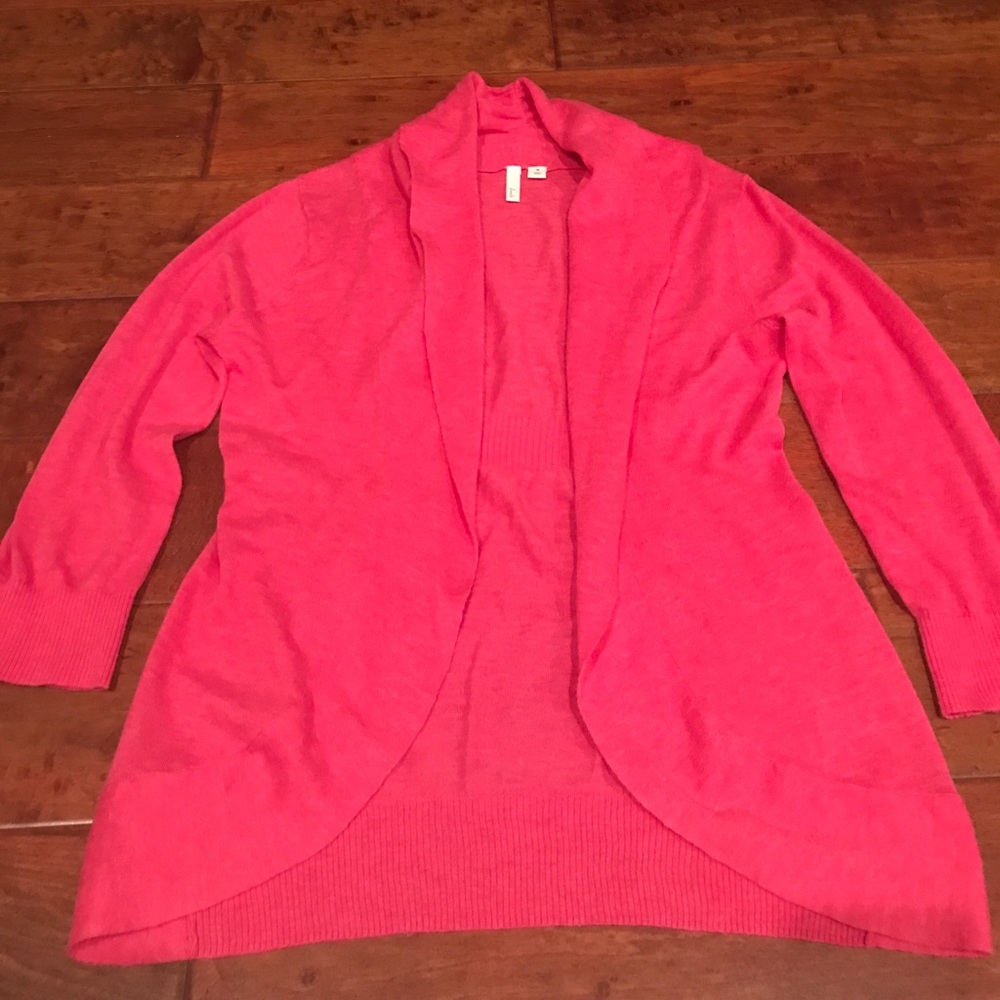 Pink Cardigan; 3/4 sleeves