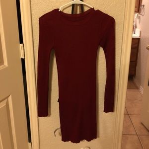 FOREVER 21 long sleeve red dress, size small.