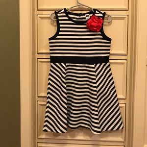 Janie and Jack dress!  Navy and white stripe
