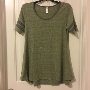 LuLaRoe S Perfect T with Sleeve Detail