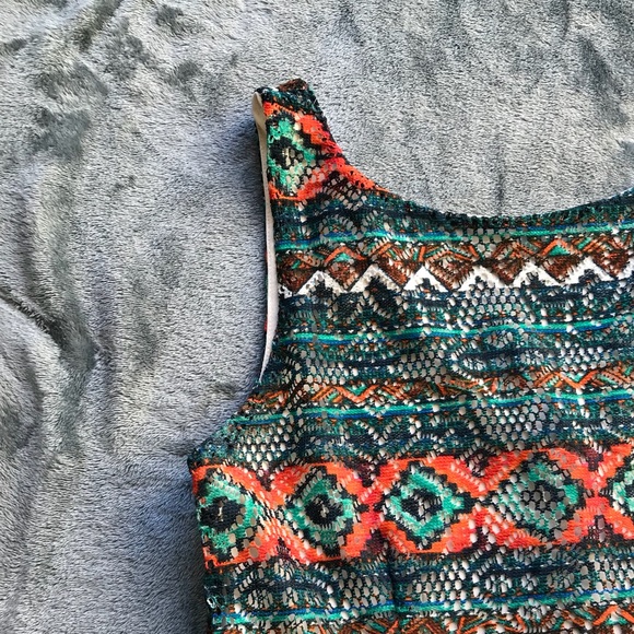 Xhilaration lace multicolored dress, medium - Picture 3 of 7