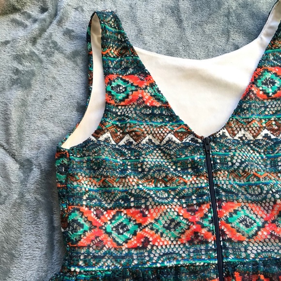Xhilaration lace multicolored dress, medium - Picture 4 of 7