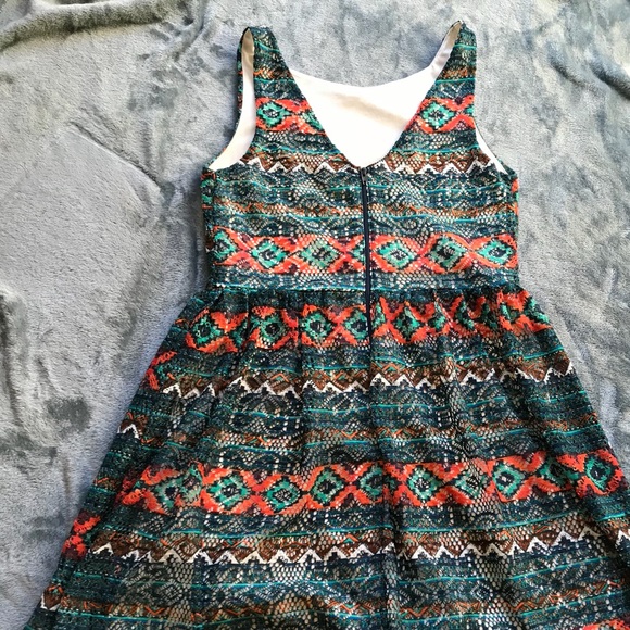 Xhilaration lace multicolored dress, medium - Picture 5 of 7