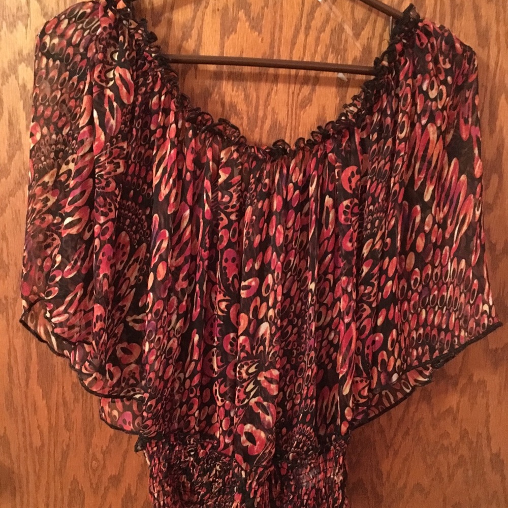 Sheer patterned top!