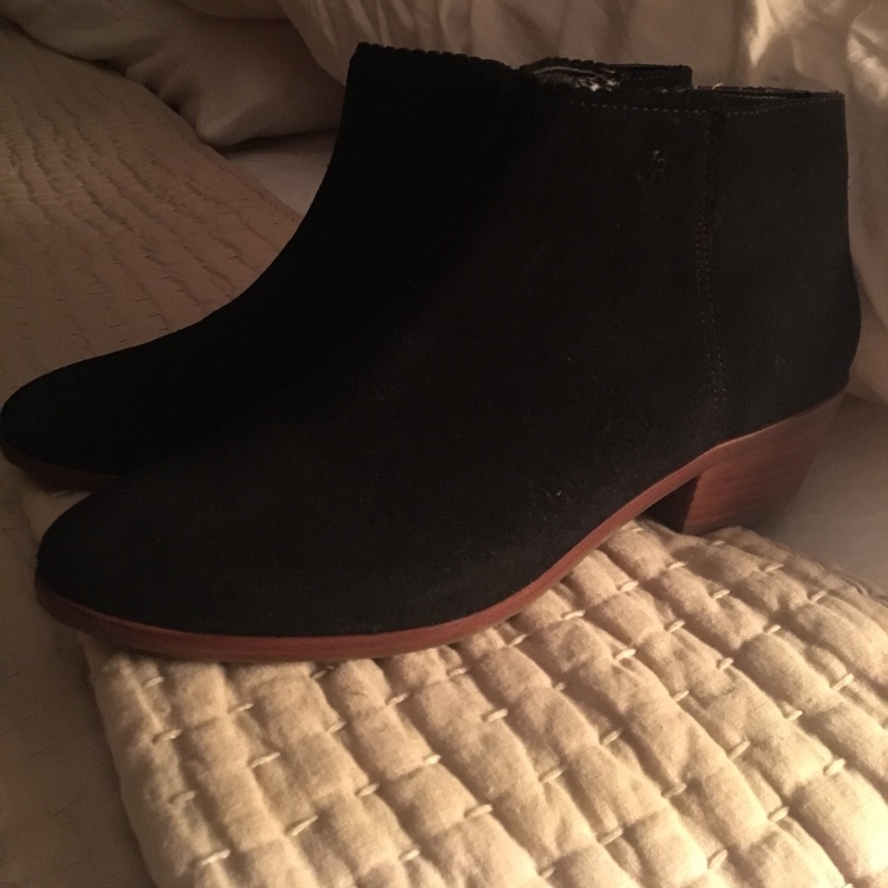 Jack Rogers black Bailee suede ankle bootie