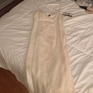White dress 100% linen