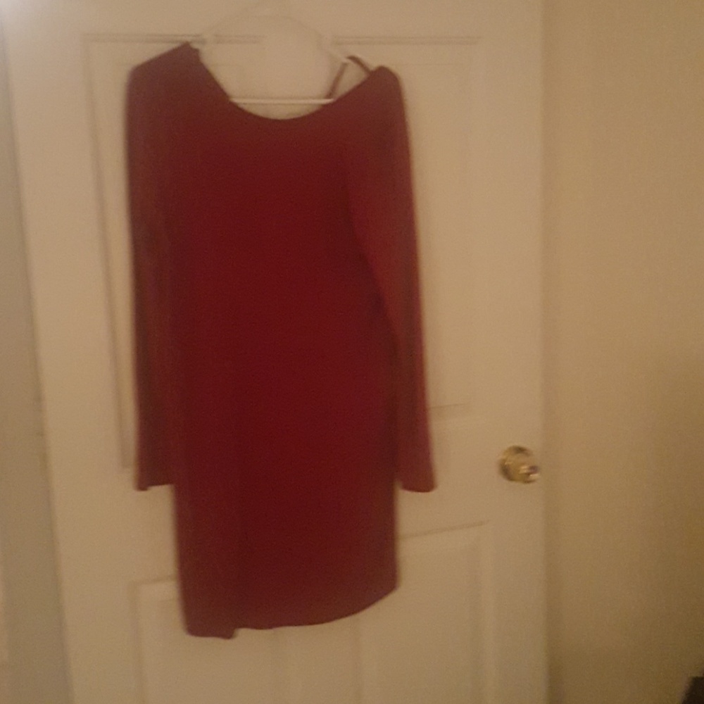 Dark red full sleeve Asos dress