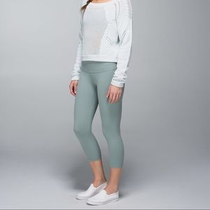 Lululemon wunder under crop 4 earl grey RARE!