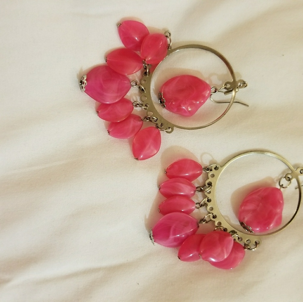 Pink Dangle Earrings