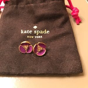 Purple flower Kate Spade earrings