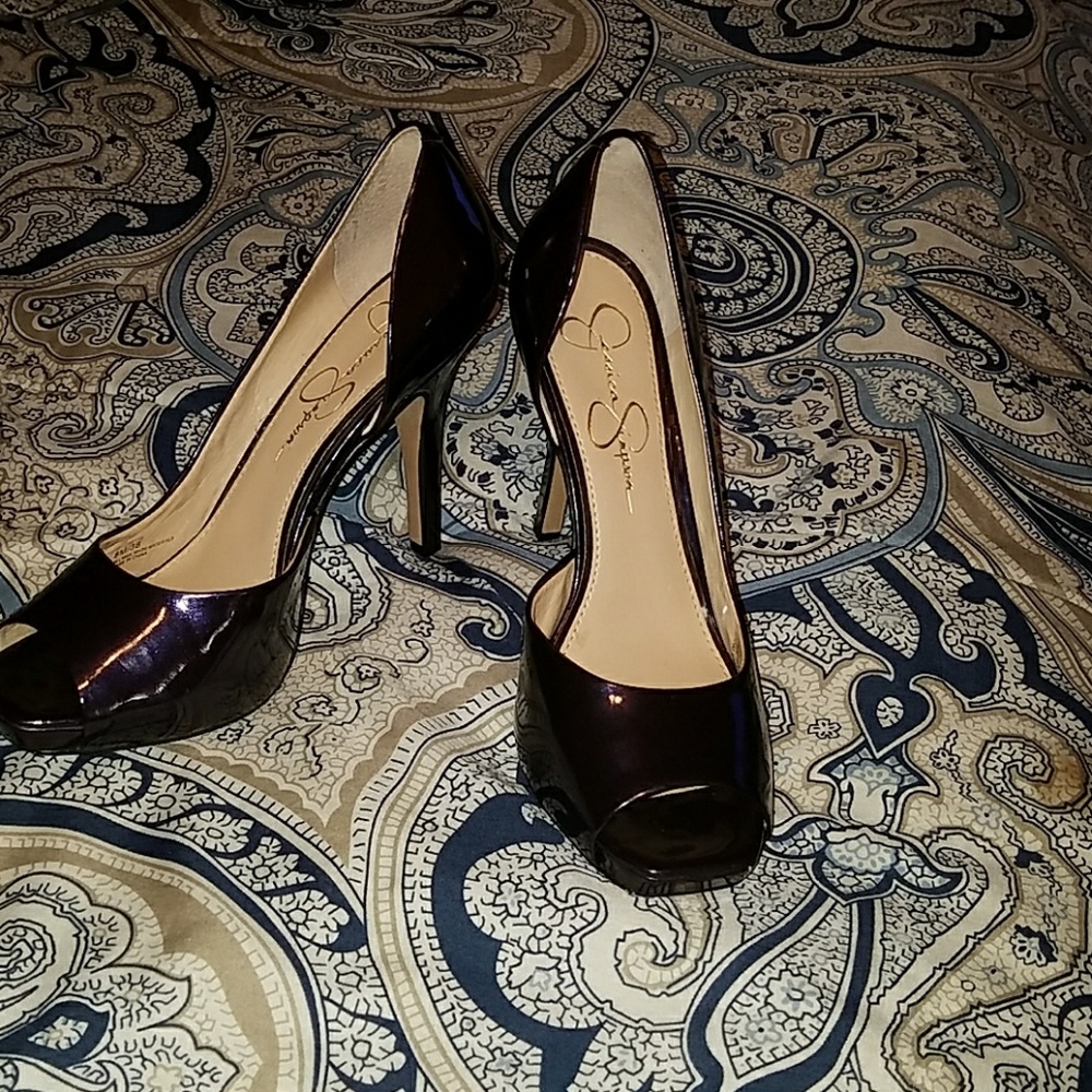 Purple passion peep toe