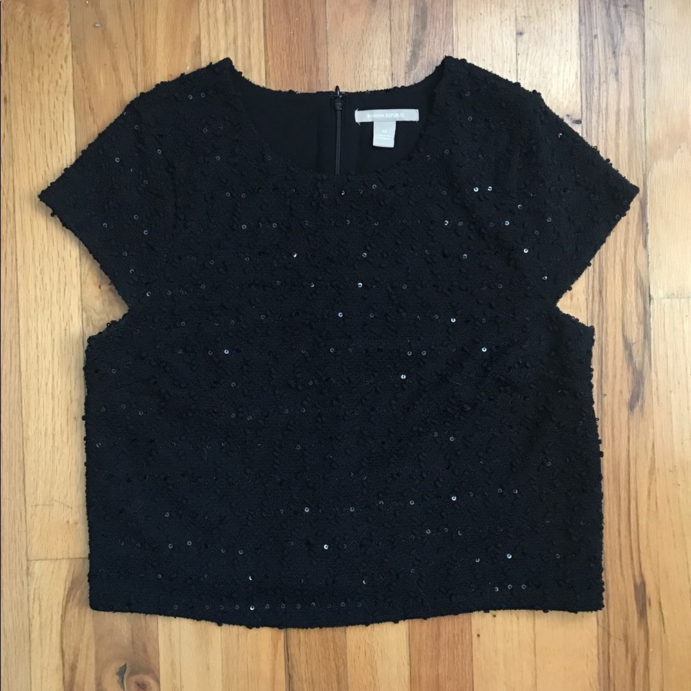 Banana Republic woven sequin top